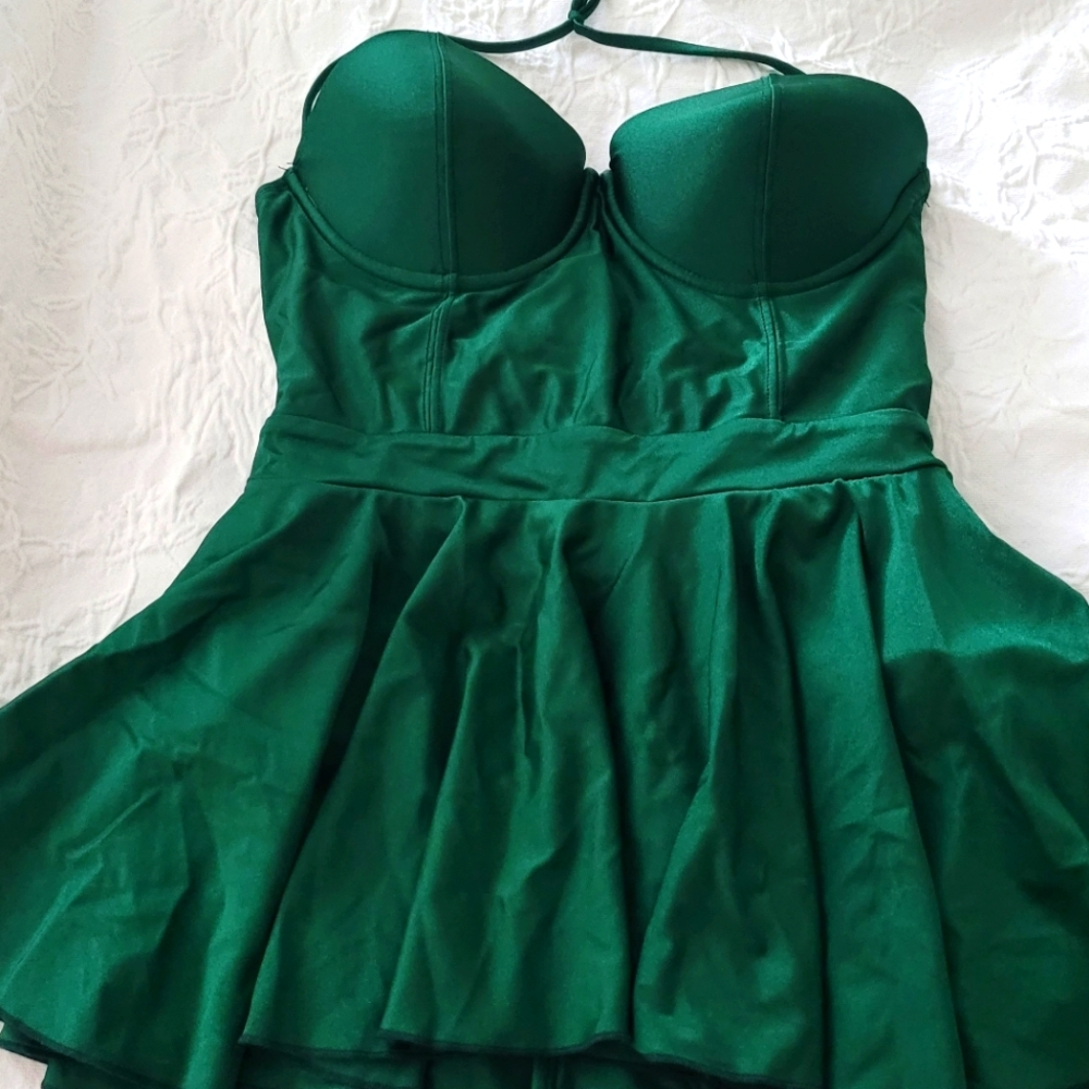 Emerald Green sexy one piece swimsuit.